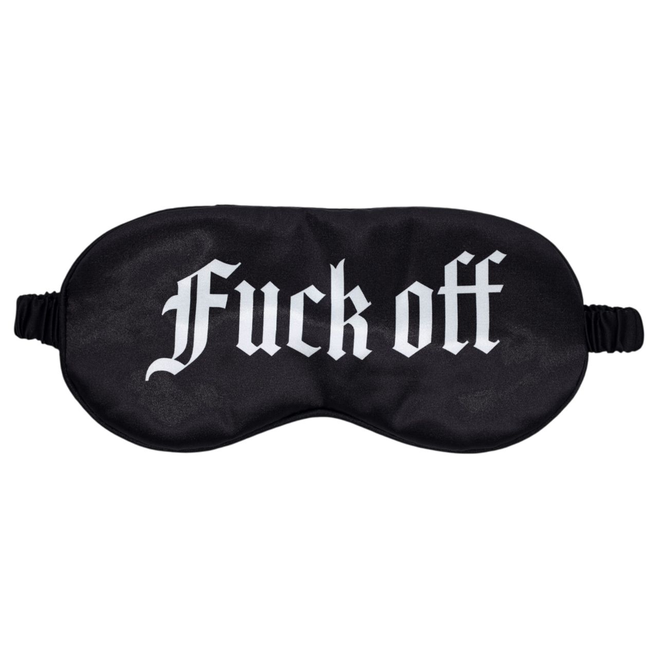 Ouch! Fuck Off - feliratos szatén BDSM szemmaszk (fekete)