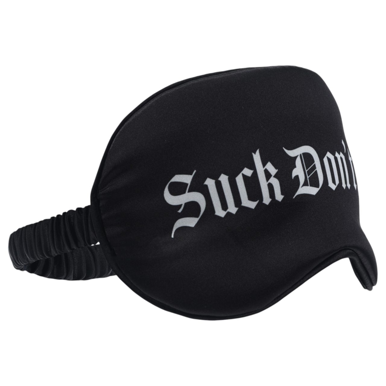 Ouch! - "Suck Don't Bite" feliratos szatén szemmaszk (fekete)