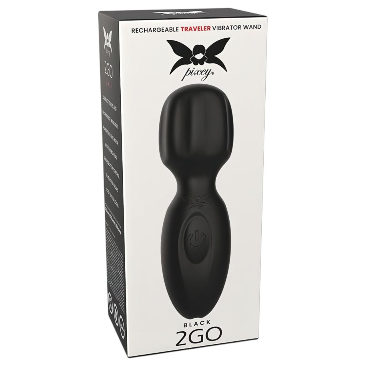 Pixey 2GO - akkus mini masszírozó vibrátor (fekete)