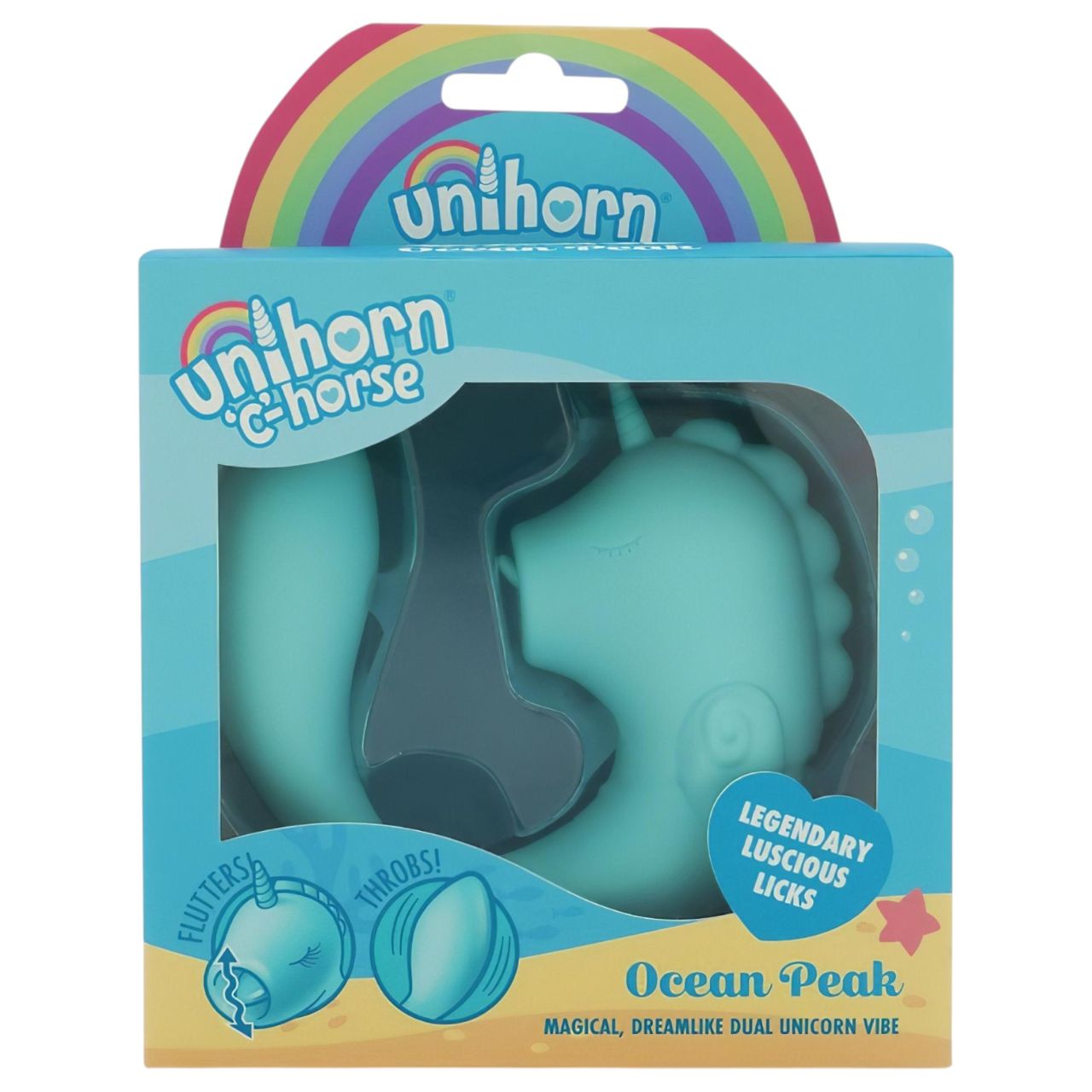 Unihorn C-Horse - G-pont és csiklóizgató vibrátor (türkiz)