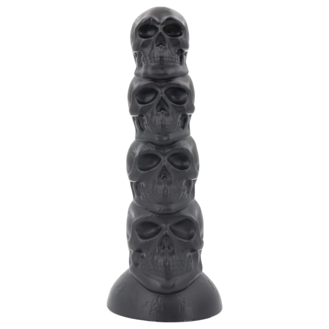 Topped Monster - koponya dildó - 22 cm (fekete)