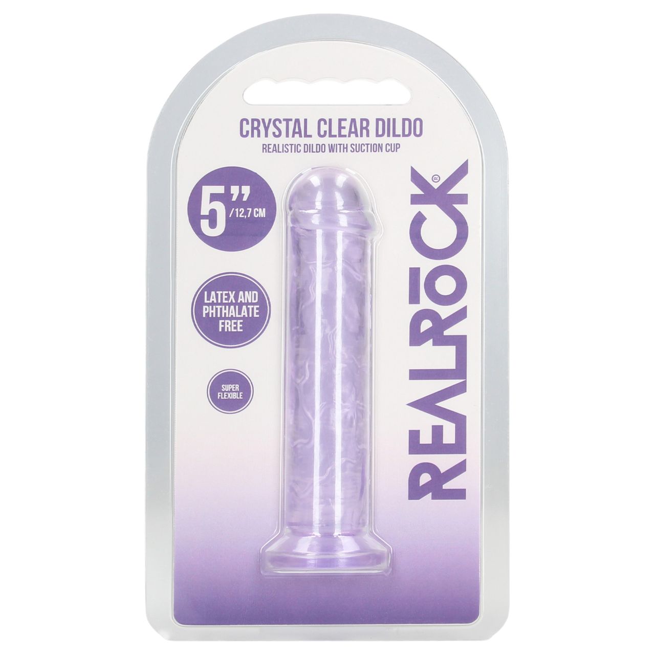 RealRock - élethű dildó tapadókoronggal (lila) - 12,7 cm