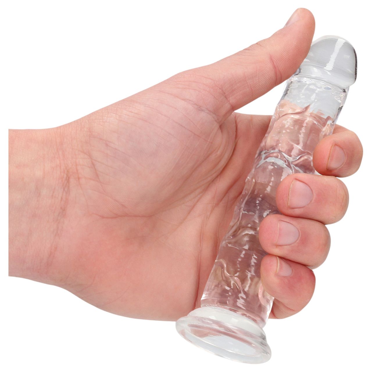 RealRock - élethű dildó tapadókoronggal (átlátszó) - 12,7 cm