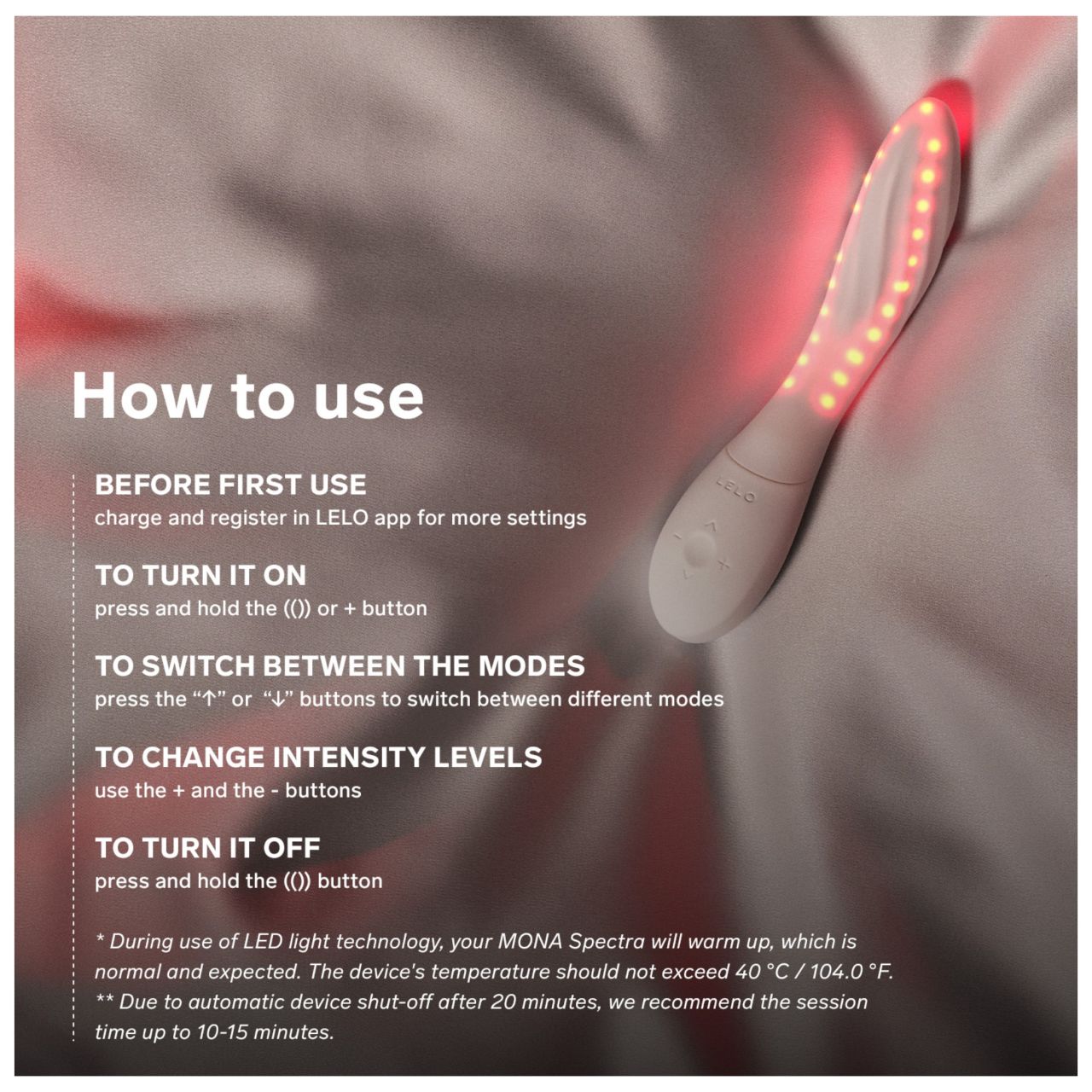 LELO Mona Spectra - okos G-pont vibrátor LED-fénnyel (fehér) LELO Mona Spectra - okos G-pont vibrátor LED-fénnyel (fehér)