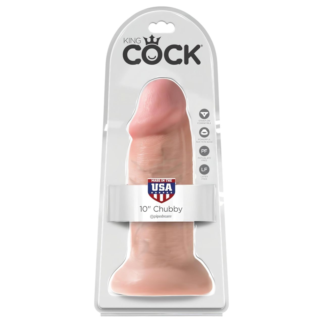 King Cock 10 dildó (25 cm, testszínű)