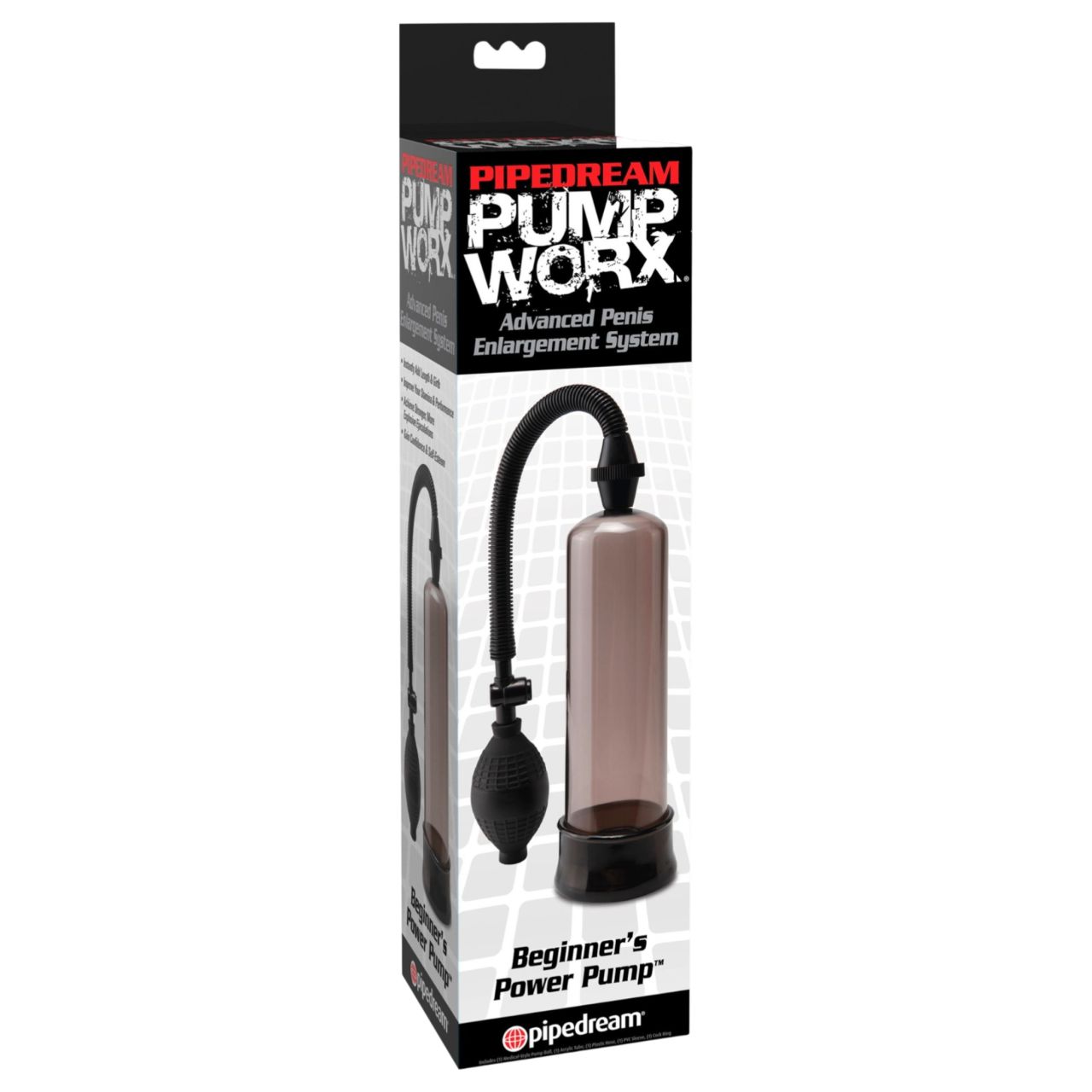 Pipedream - Pump Worx Beginner's - fekete péniszpumpa (19 cm)