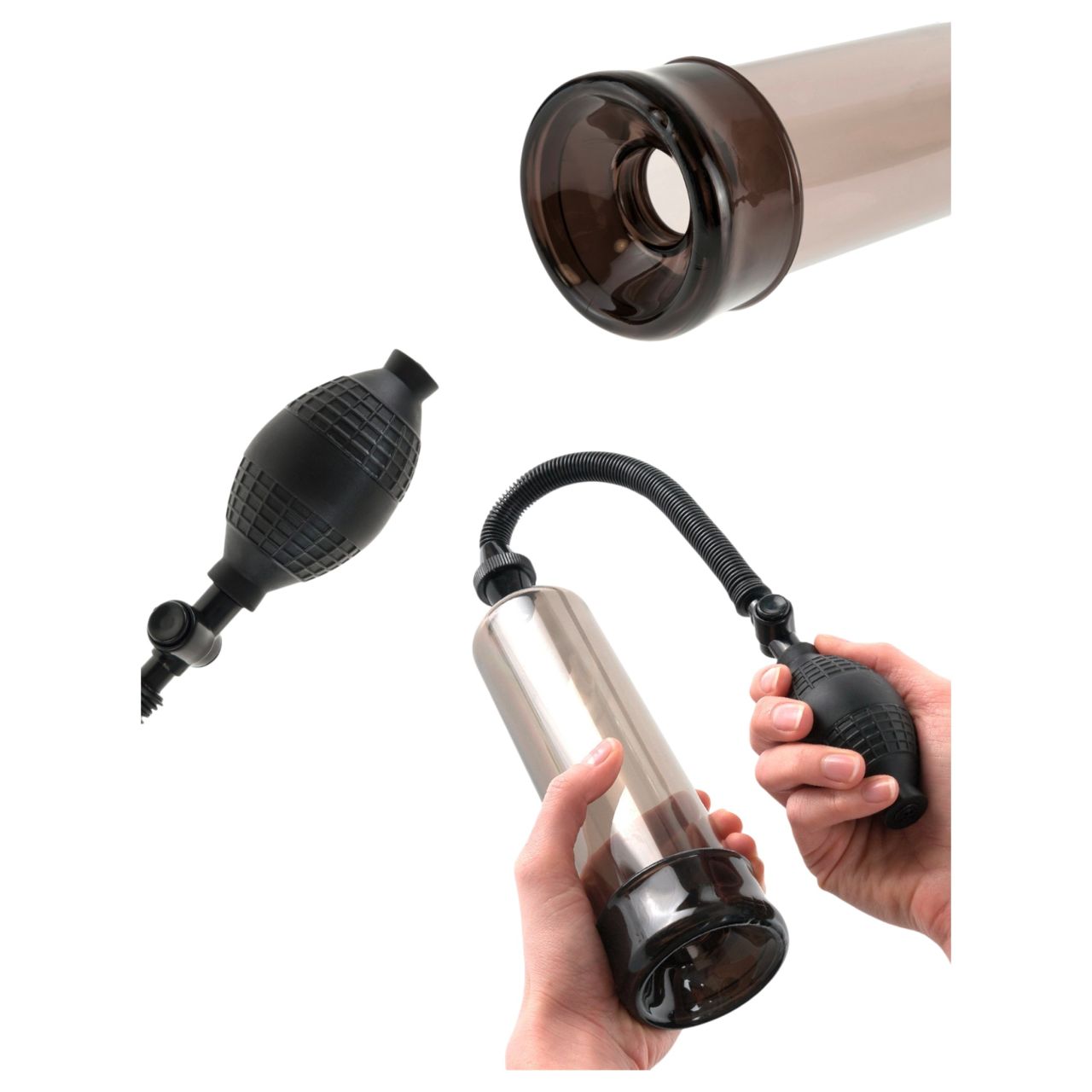 Pipedream - Pump Worx Beginner's - fekete péniszpumpa (19 cm)