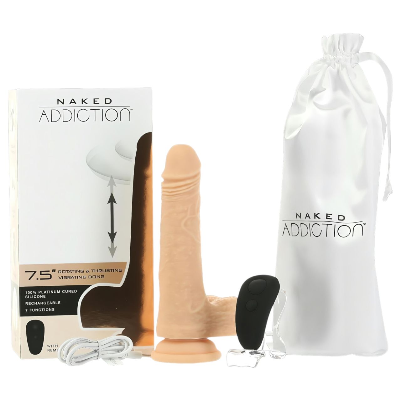 Naked Addiction Thrusting 7,5 - lökő vibrátor (19 cm, testszínű)