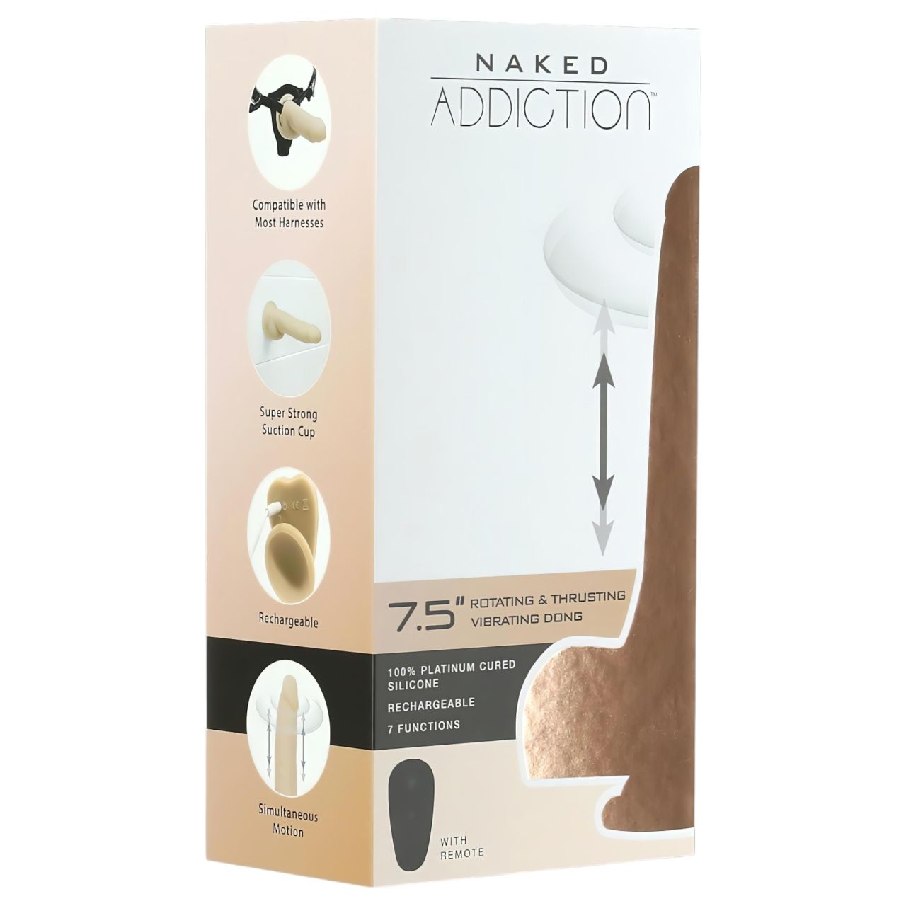 Naked Addiction Thrusting 7,5 - lökő vibrátor (19 cm, testszínű)