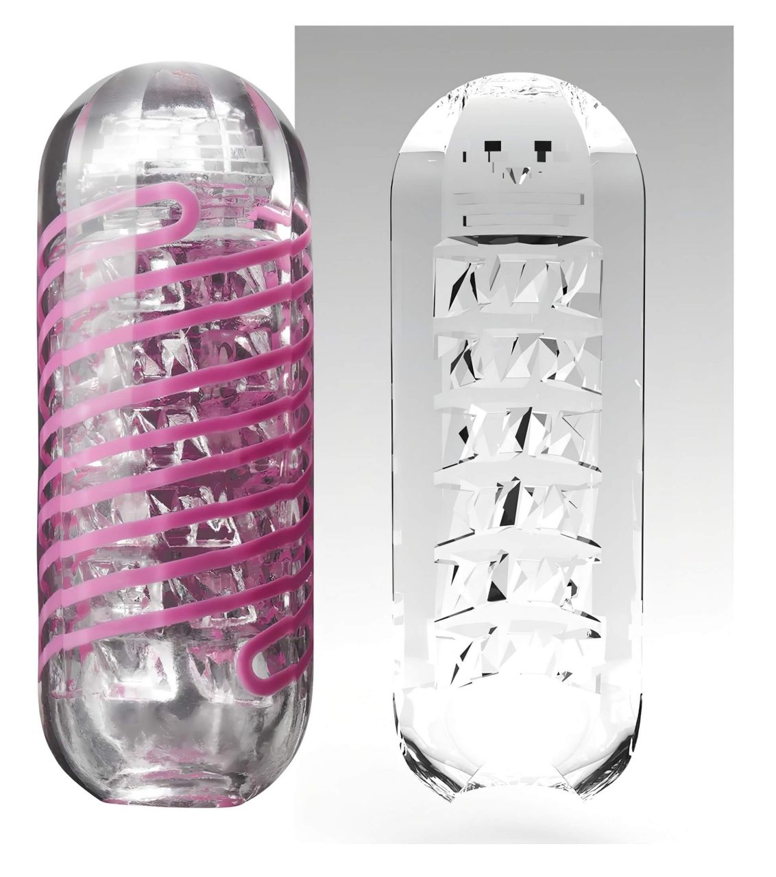 TENGA Spinner Brick - maszturbátor (átlátszó)