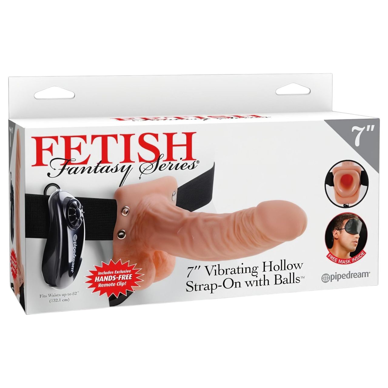Pipedream - Fetish Strap-on 7 - felcsatolható vibrátor (testszínű)