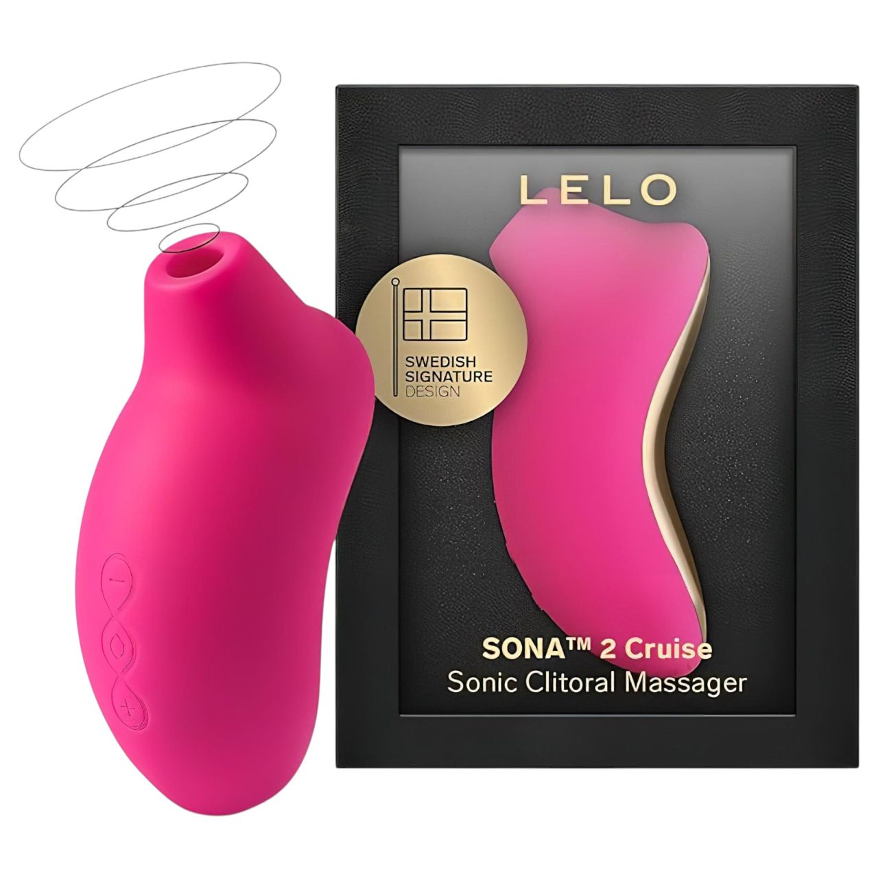 LELO Sona 2 Cruise - hanghullámos csiklóizgató (cseresznye)