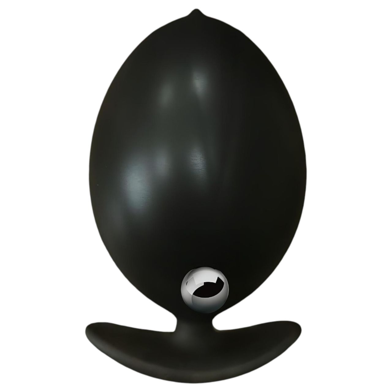 Kangvo - mágneses felfújható análplug görgőgolyóval (fekete)