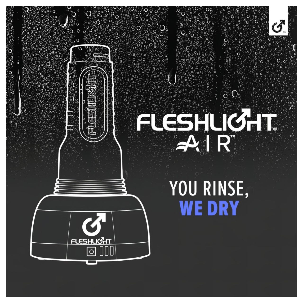 Fleshlight Air - automata maszturbátor szárító (fekete)