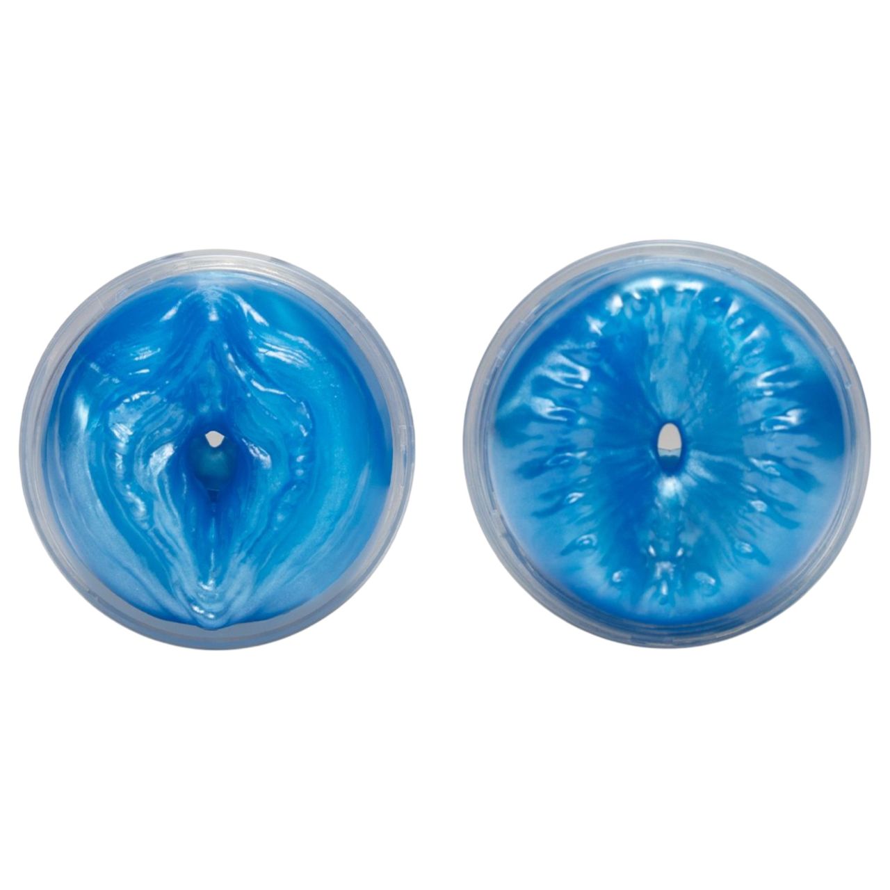 Fleshlight Quickshot Vantage - áttetsző dupla maszturbátor (kék)
