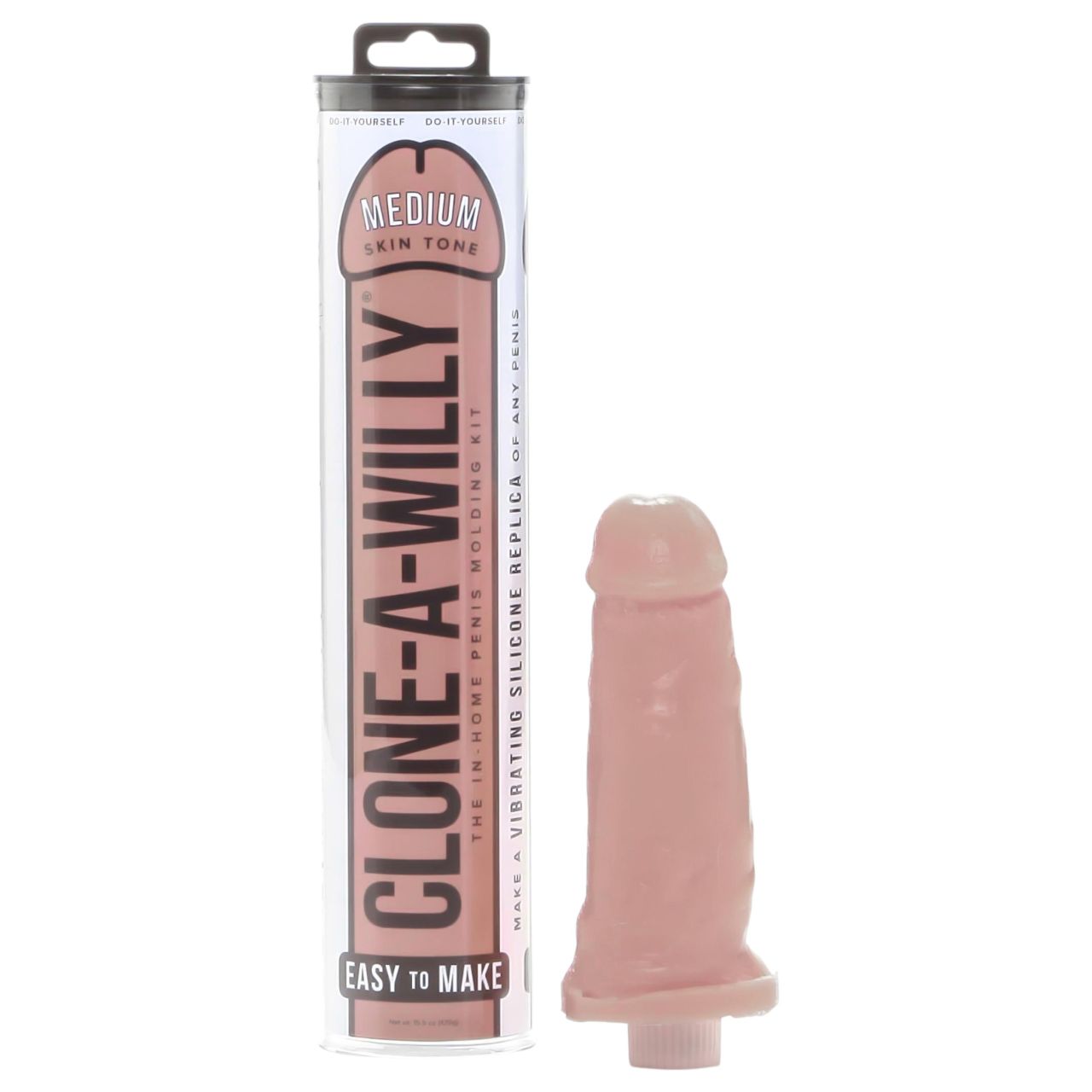 Clone-a-Willy - péniszmásoló szett vibrátorral (sötét testszínű)