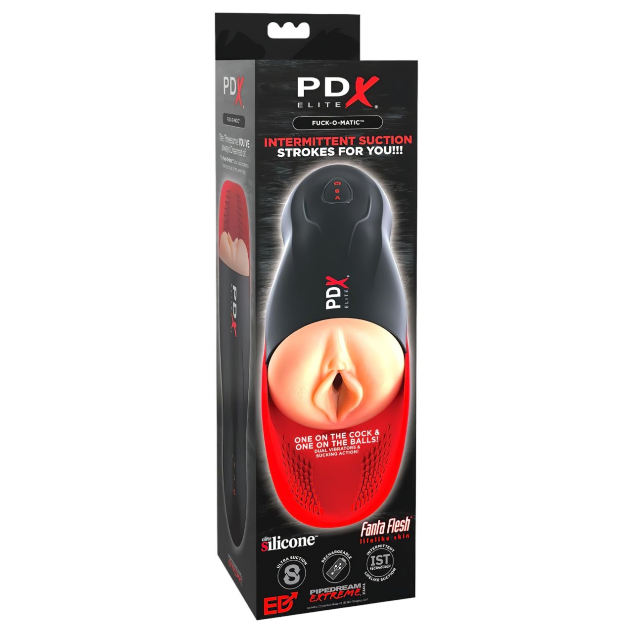PDX Elite Fuck-O-Matic - akkus, szívó művagina maszturbátor