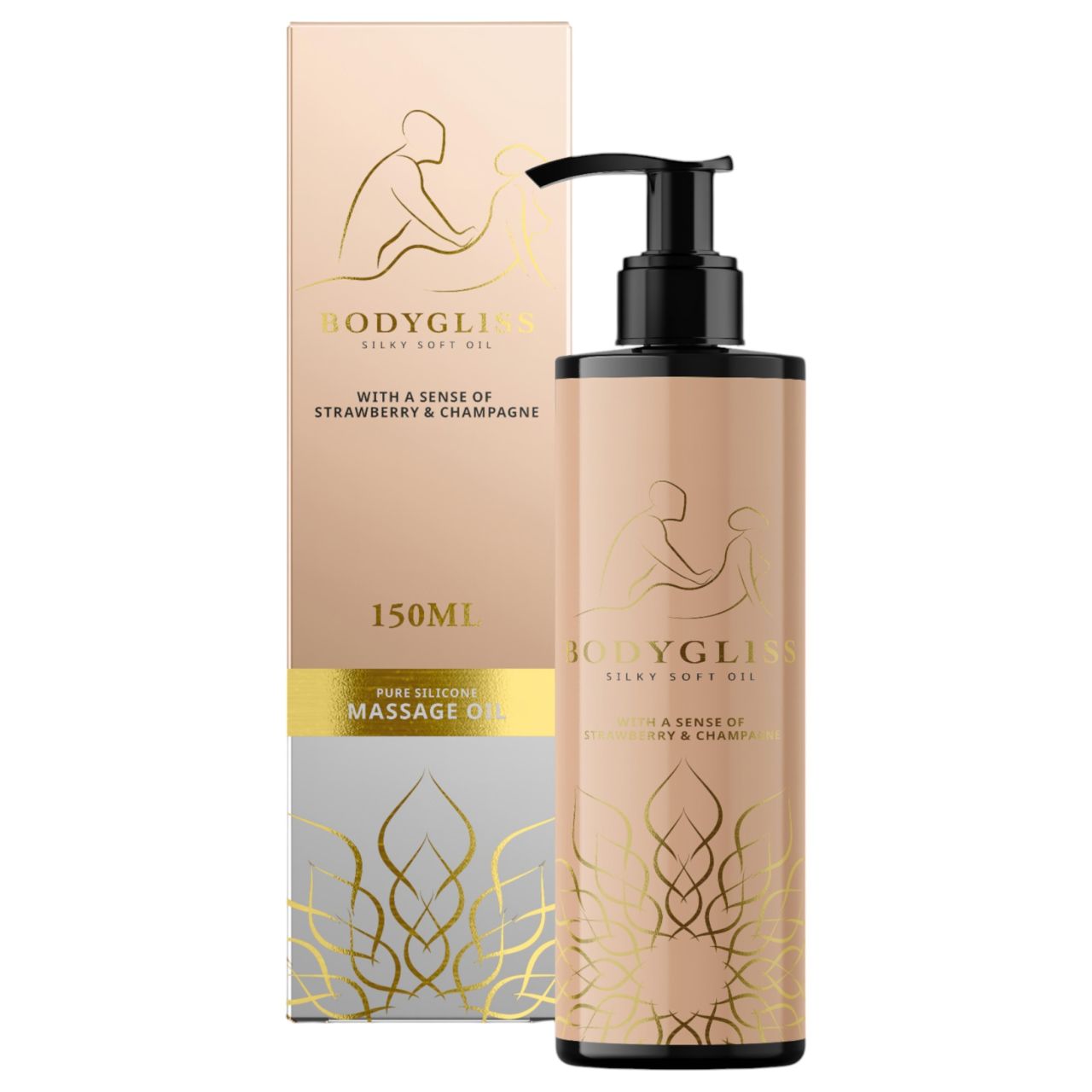Bodygliss - masszázsolaj és síkosító - eper (150 ml)
