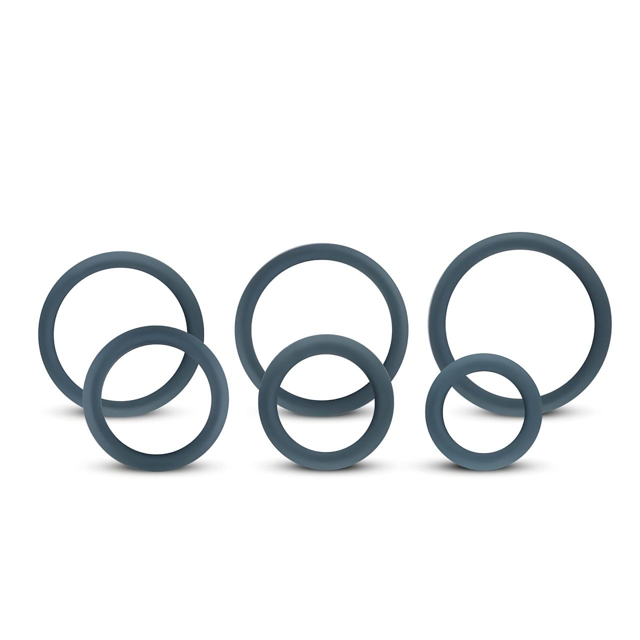 Boners - szilikon péniszgyűrű szett - 6 db (szürke) Boners - szilikon péniszgyűrű szett - 6 db (szürke)