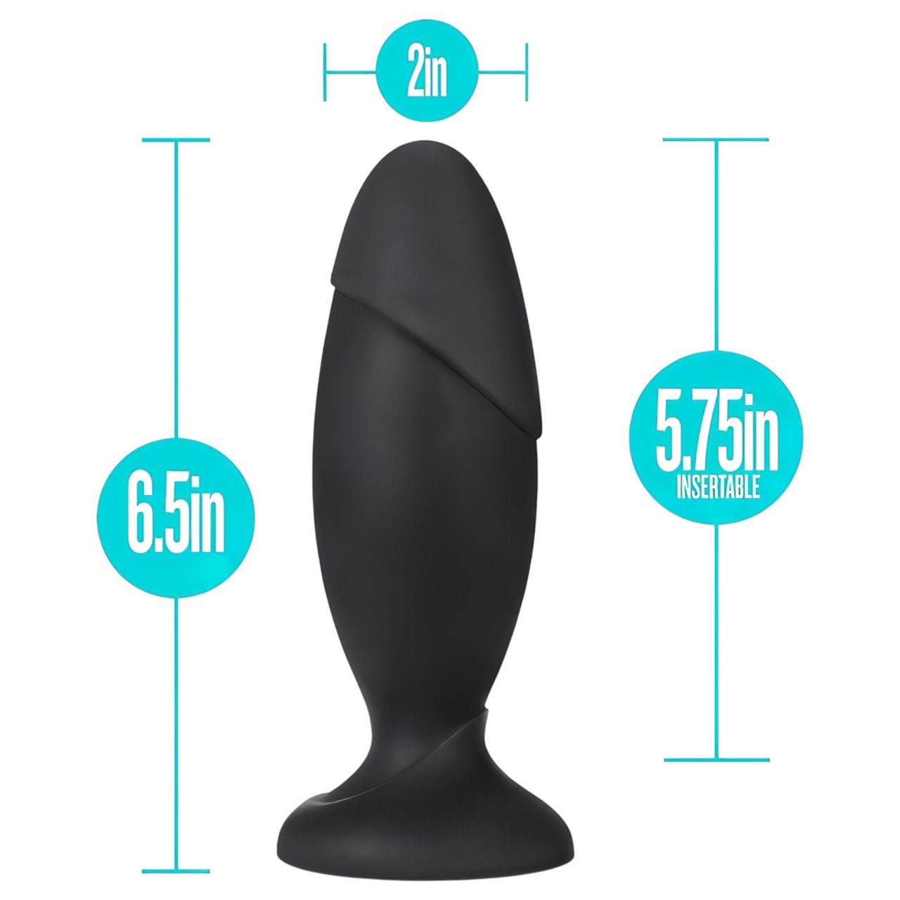 Anal Adventures Platinum Rocket - nagy anál plug (fekete) Anal Adventures Platinum Rocket - nagy anál plug (fekete)