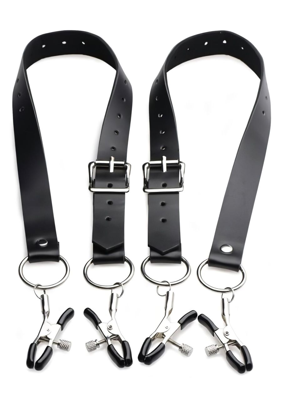 XR Brands - szeméremajak-széthúzó csipeszek (fekete) XR Brands - szeméremajak-széthúzó csipeszek (fekete)