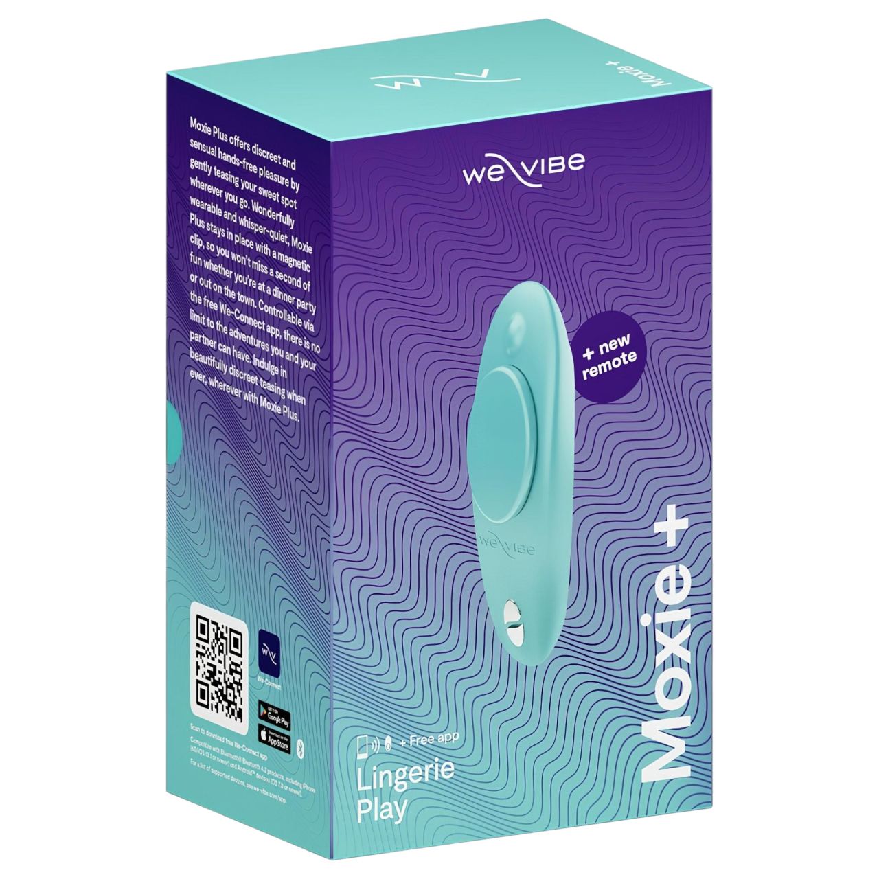 We-Vibe Moxie+ - hordható App- és távirányítós csiklóvibrátor (türkiz)