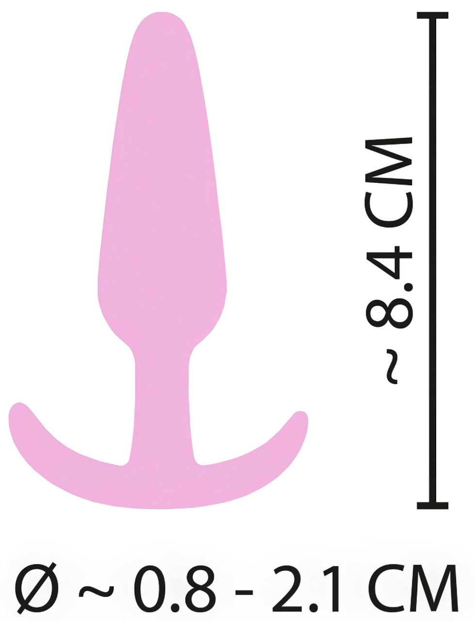 Cuties Mini Butt Plug - szilikon anál plug (pink, 2,1 cm)