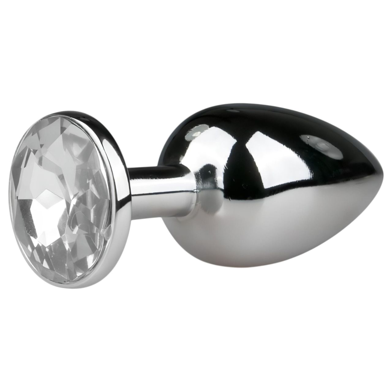 EasyToys - fém anál plug (ezüst-fehér)