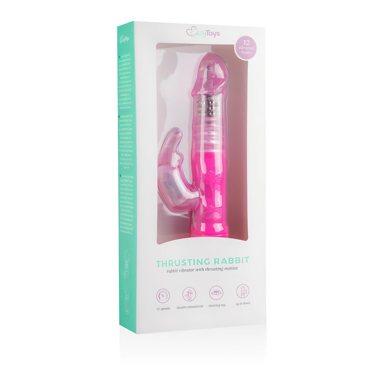 EasyToys Bunny - lökő vibrátor csiklókarral (pink)