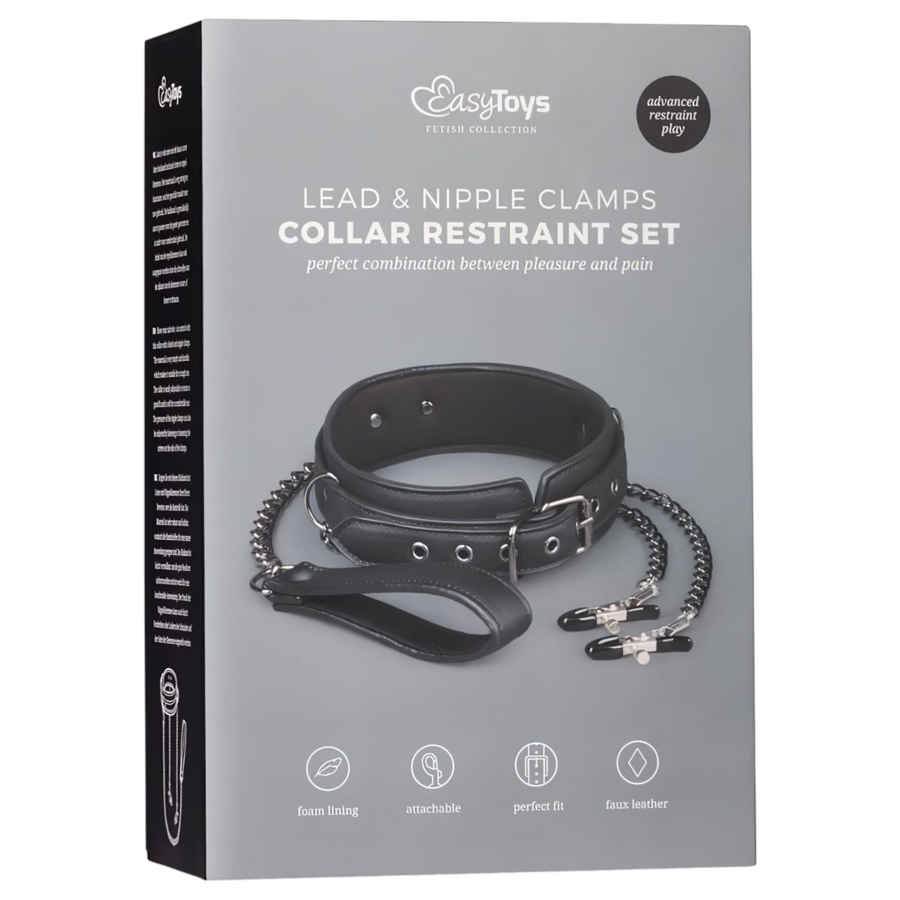 EasyToys - bimbócsipesz, nyakörv szett és póráz (4 részes) EasyToys - bimbócsipesz, nyakörv szett és póráz (4 részes)