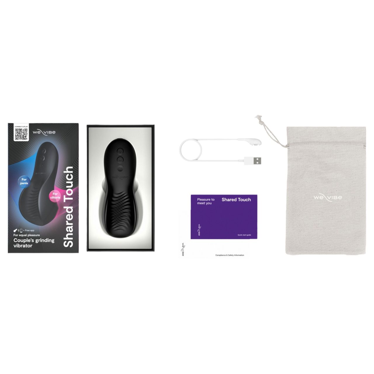 We-Vibe Shared Touch - okos párvibrátor (fekete) We-Vibe Shared Touch - okos párvibrátor (fekete)