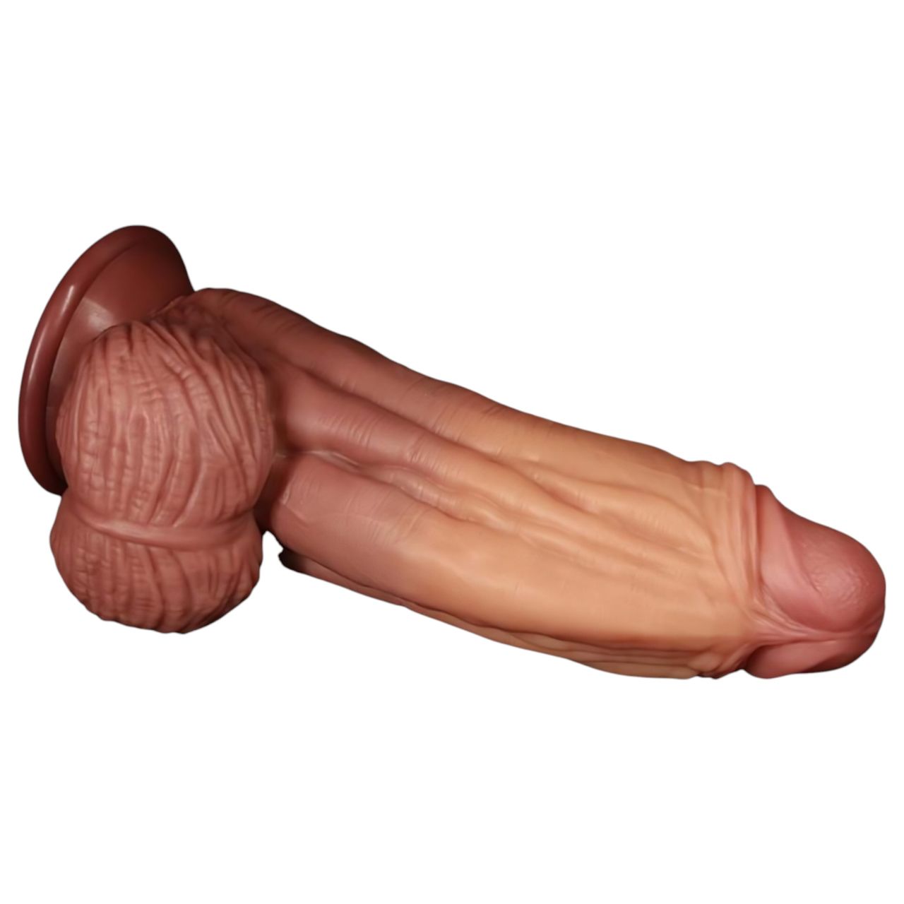Lovetoy - kétrétegű élethű dildó - 26 cm (testszínű) Lovetoy - kétrétegű élethű dildó - 26 cm (testszínű)