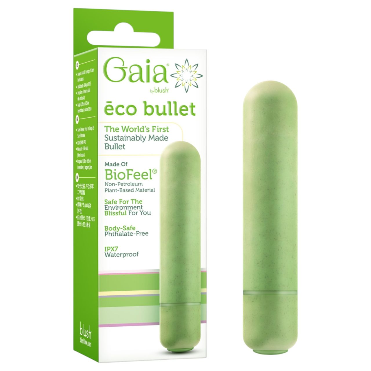 Gaia Eco M - környezetbarát rúdvibrátor (zöld) - közepes