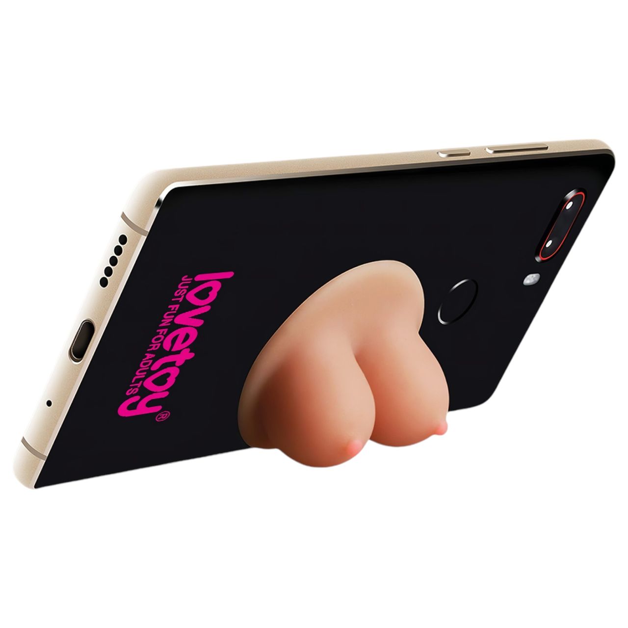 Lovetoy - tapadókorongos telefontartó - cicis (testszínű)
