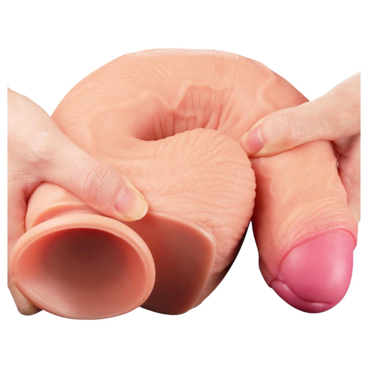 Lovetoy Nature Cock - kétrétegű élethű dildó - 28 cm (testszínű) Lovetoy Nature Cock - kétrétegű élethű dildó - 28 cm (testszínű)