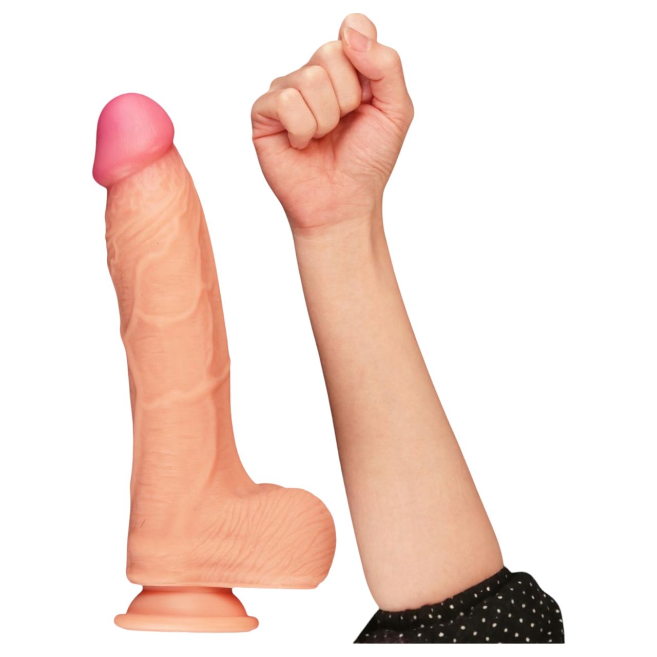 Lovetoy Nature Cock - kétrétegű élethű dildó - 25 cm (testszínű) Lovetoy Nature Cock - kétrétegű élethű dildó - 25 cm (testszínű)