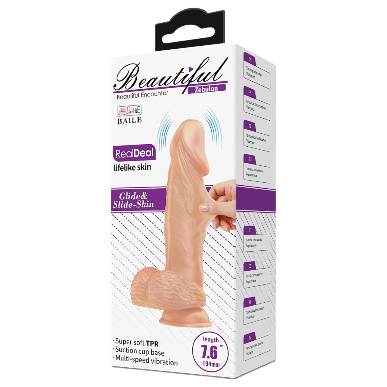 Baile Zebulon - élethű, herés vibrátor - 19 cm (testszínű) Baile Zebulon - élethű, herés vibrátor - 19 cm (testszínű)