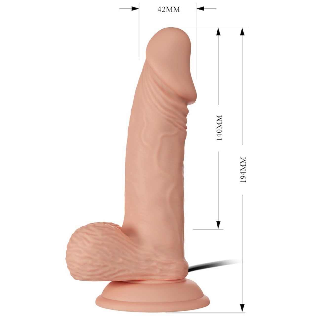 Baile Zebulon - élethű, herés vibrátor - 19 cm (testszínű) Baile Zebulon - élethű, herés vibrátor - 19 cm (testszínű)