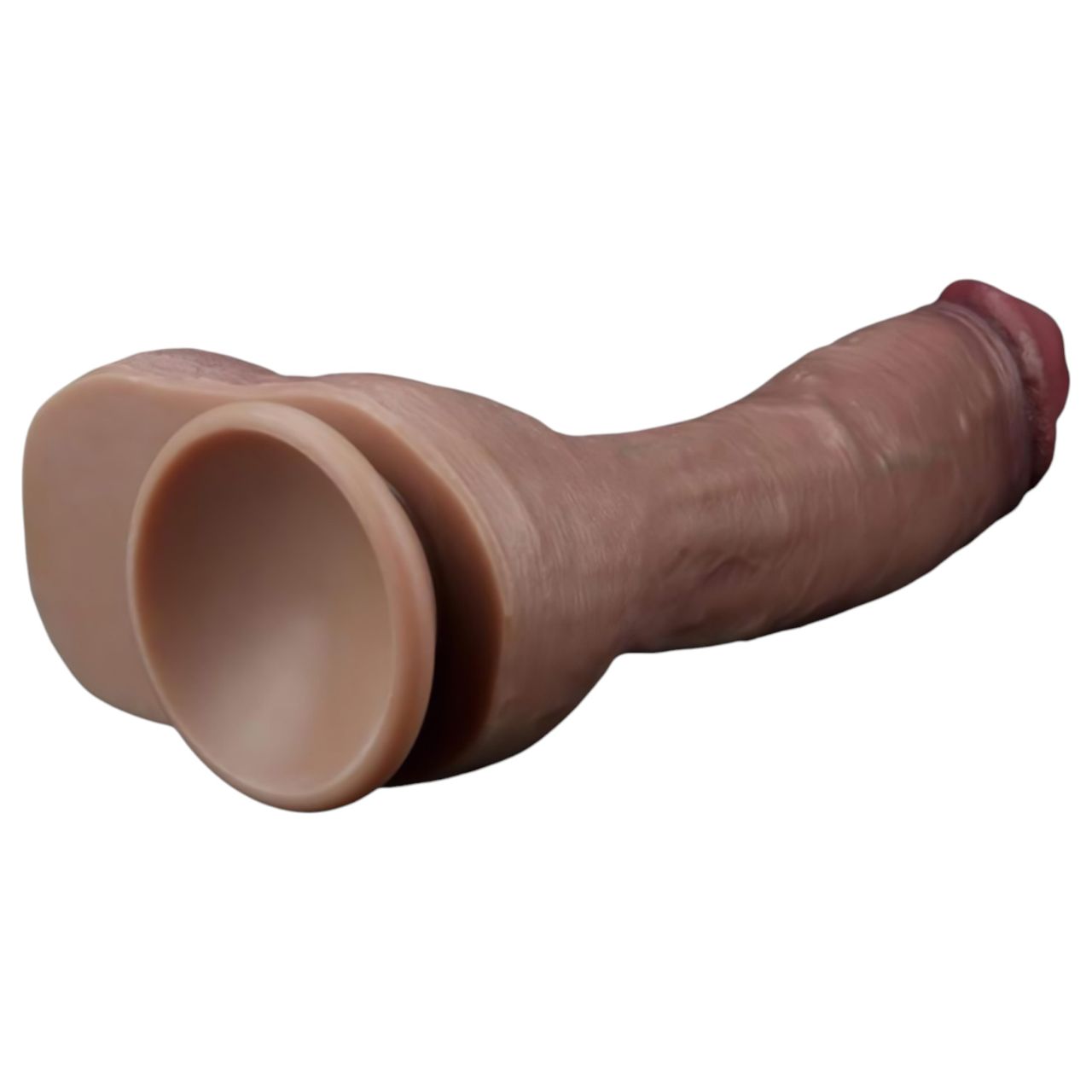Lovetoy Nature Cock - kétrétegű élethű dildó - 26 cm (barna) Lovetoy Nature Cock - kétrétegű élethű dildó - 26 cm (barna)