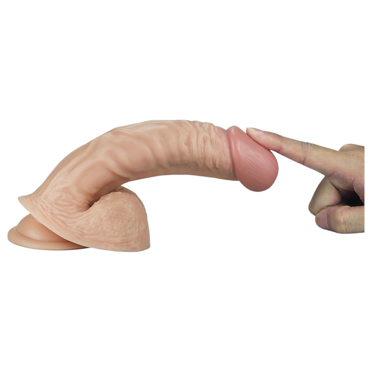 Lovetoy Real Extreme - G-pont dildó - 21 cm (testszínű) Lovetoy Real Extreme - G-pont dildó - 21 cm (testszínű)