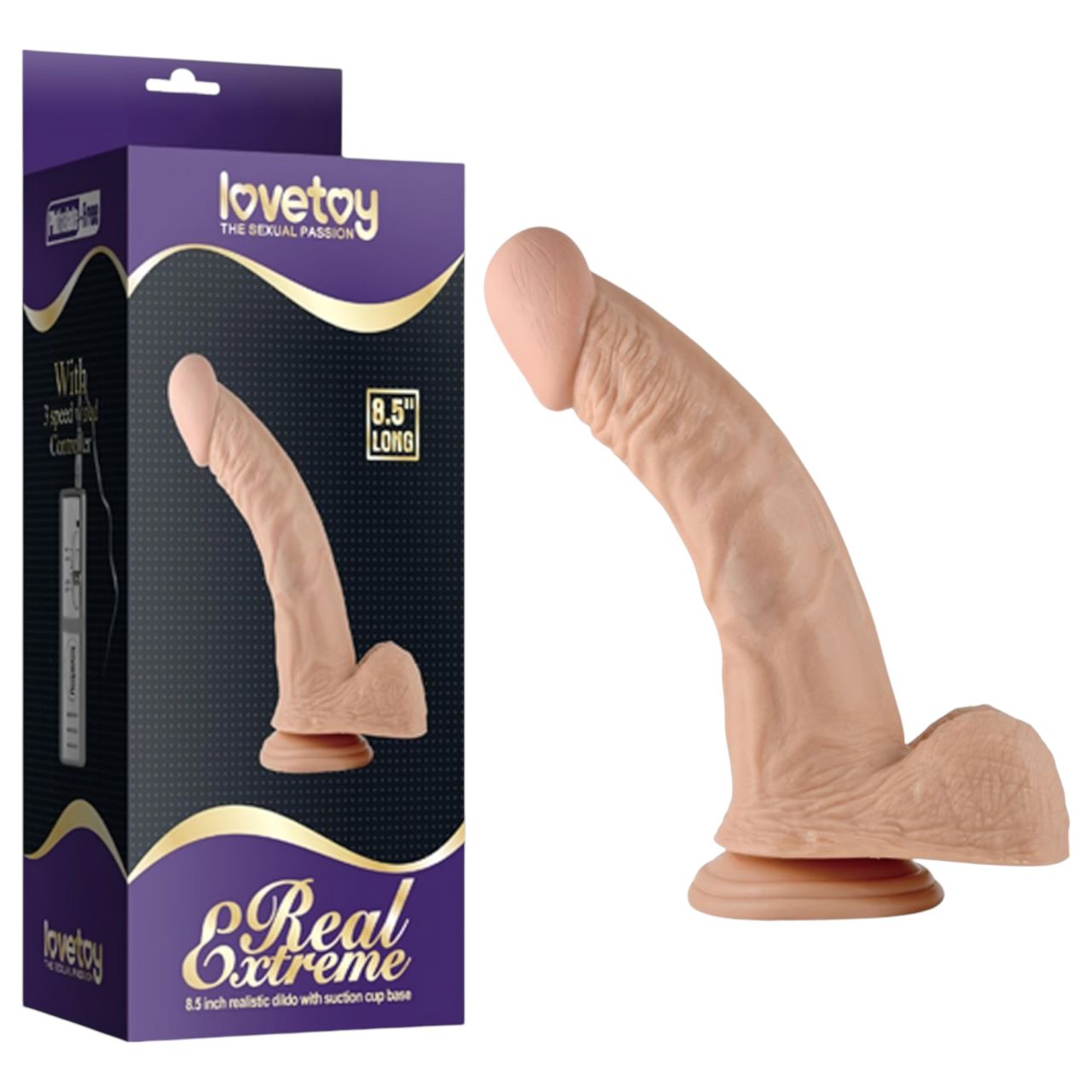 Lovetoy Real Extreme - G-pont dildó - 21 cm (testszínű)