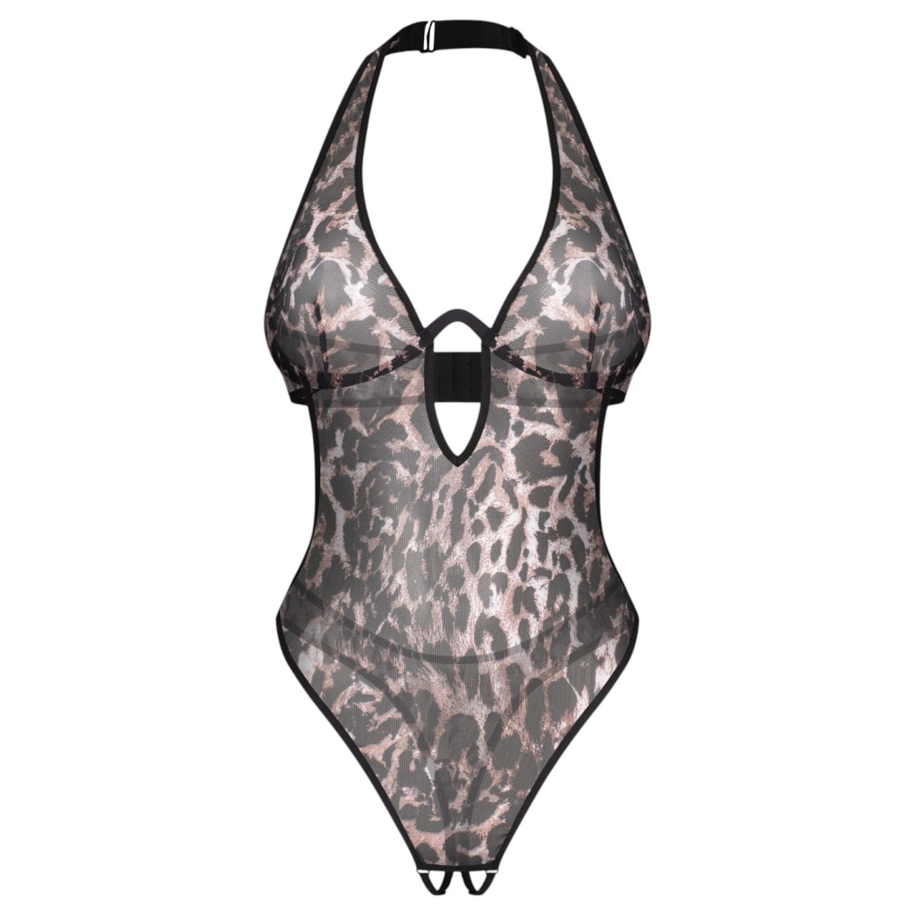 Obsessive Addia - leopárdmintás nyitott body