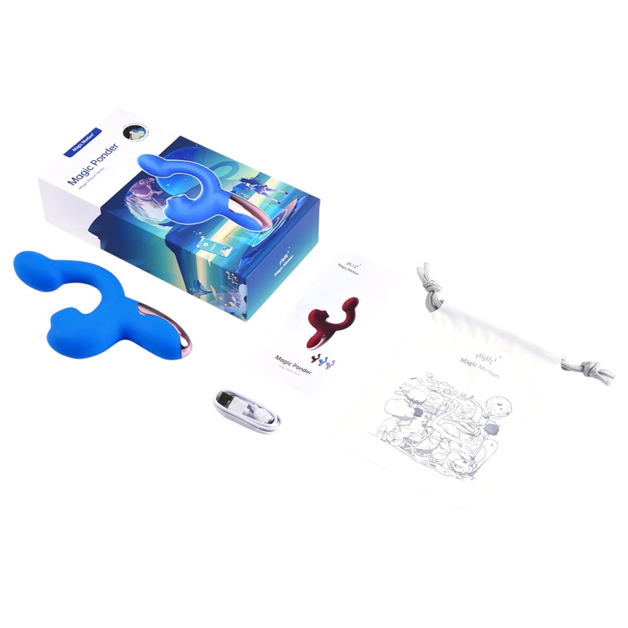 Magic Motion Magic Ponder - 2in1 csiklókaros vibrátor (kék)
