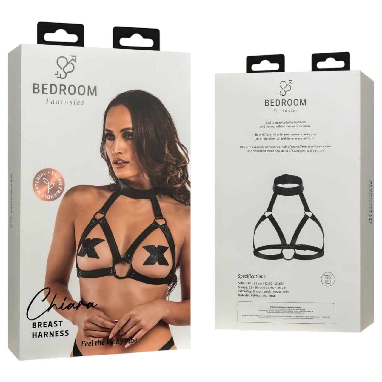 Bedroom Fantasies Chiara - testhám felső (fekete) - S-XL