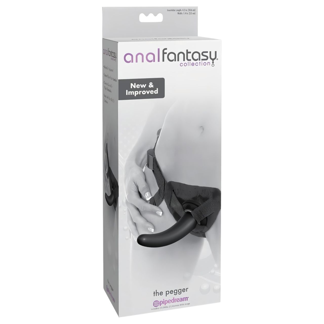 Pipedream - analfantasy The Pegger - felcsatolható dildó (fekete)