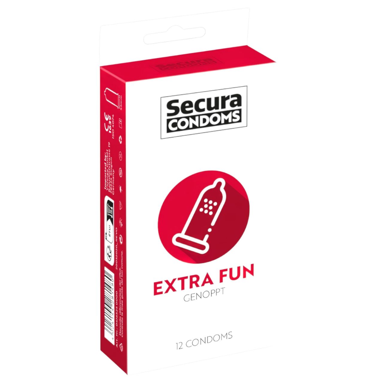 Secura Extra Fun - pontozott óvszer - 53 mm (12 db)