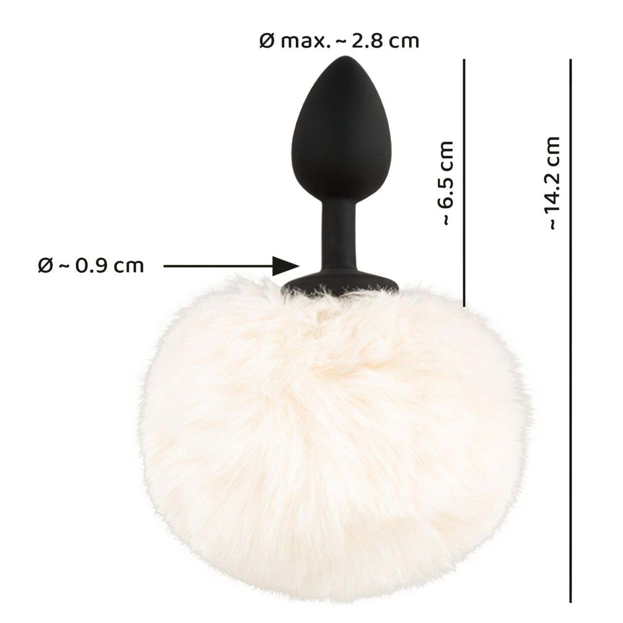 You2Toys - anál plug nyuszifarokkal (fekete)