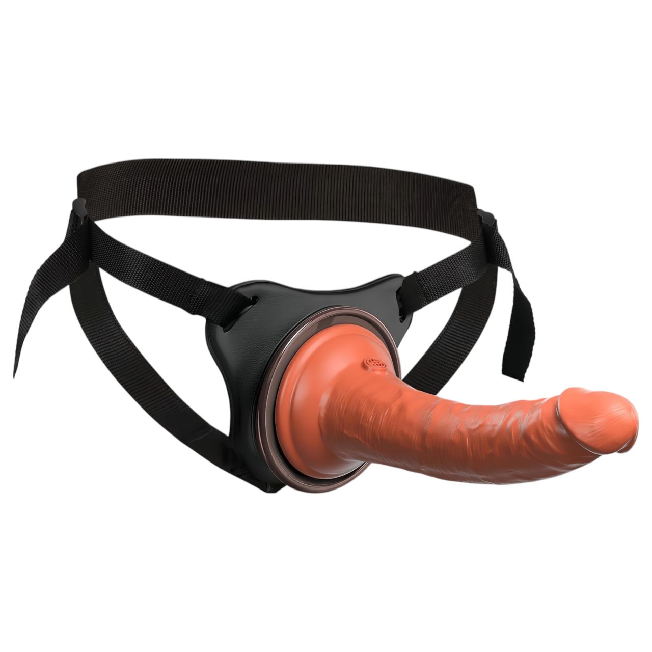 King Cock Elite Comfy - felcsatolható dildó hámmal (sötét testszínű) King Cock Elite Comfy - felcsatolható dildó hámmal (sötét testszínű)