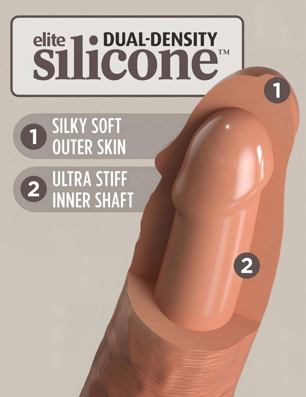 King Cock Elite Comfy - felcsatolható dildó hámmal (sötét testszínű) King Cock Elite Comfy - felcsatolható dildó hámmal (sötét testszínű)