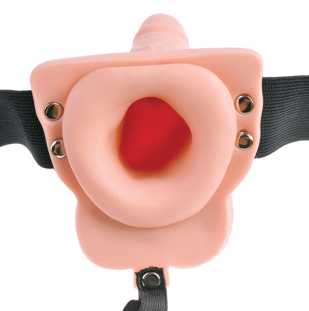 Pipedream - Fetish Strap-On 6 - felcsatolható, üreges vibrátor (testszínű)